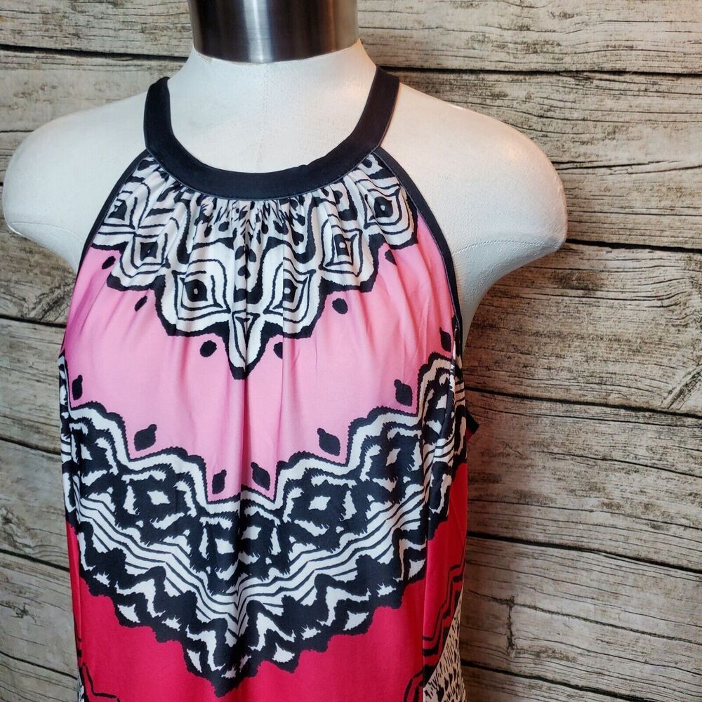 Lily Geometric Boho Maxi Dress Size Large NWT - Picture 2 of 8